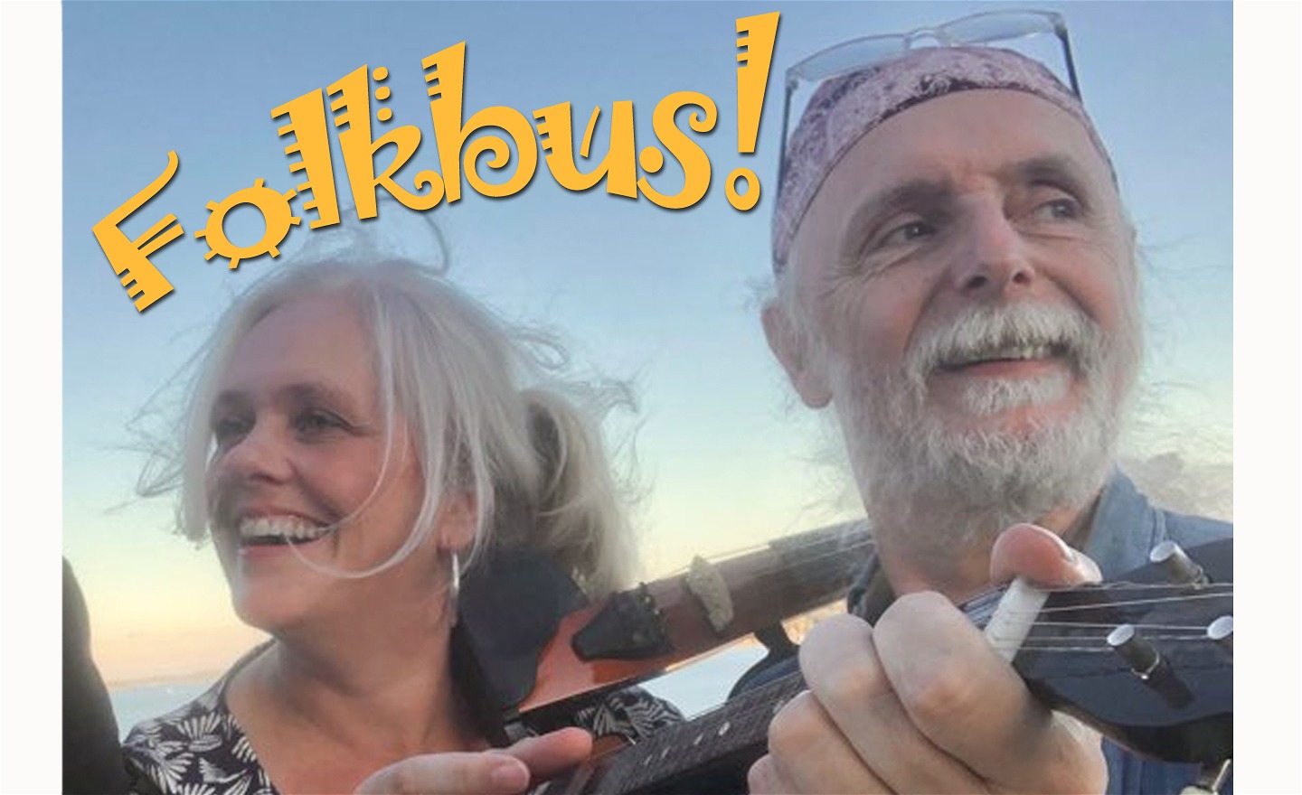 Folkbus 2 musiker med instrument